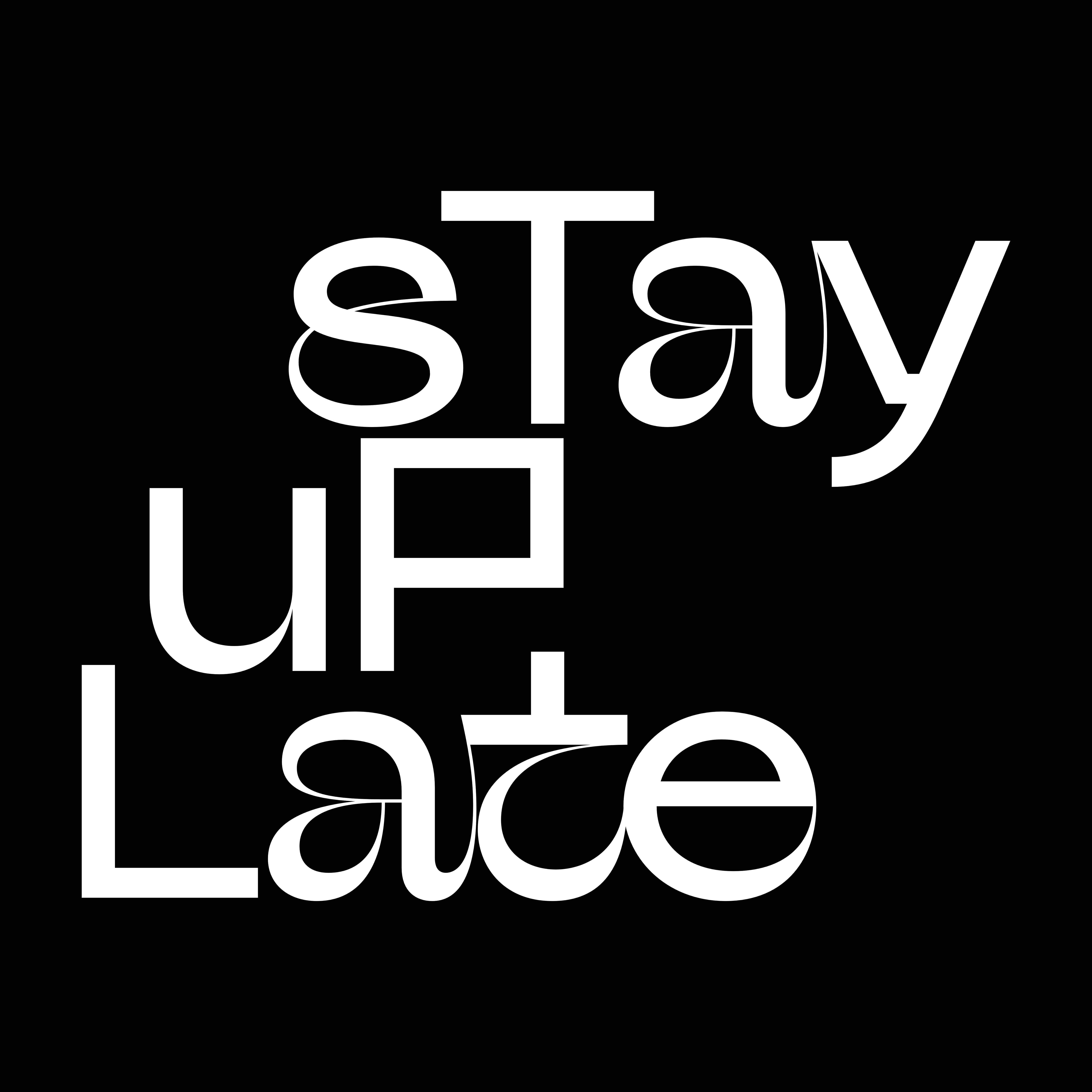 sTay uP Late wordmark