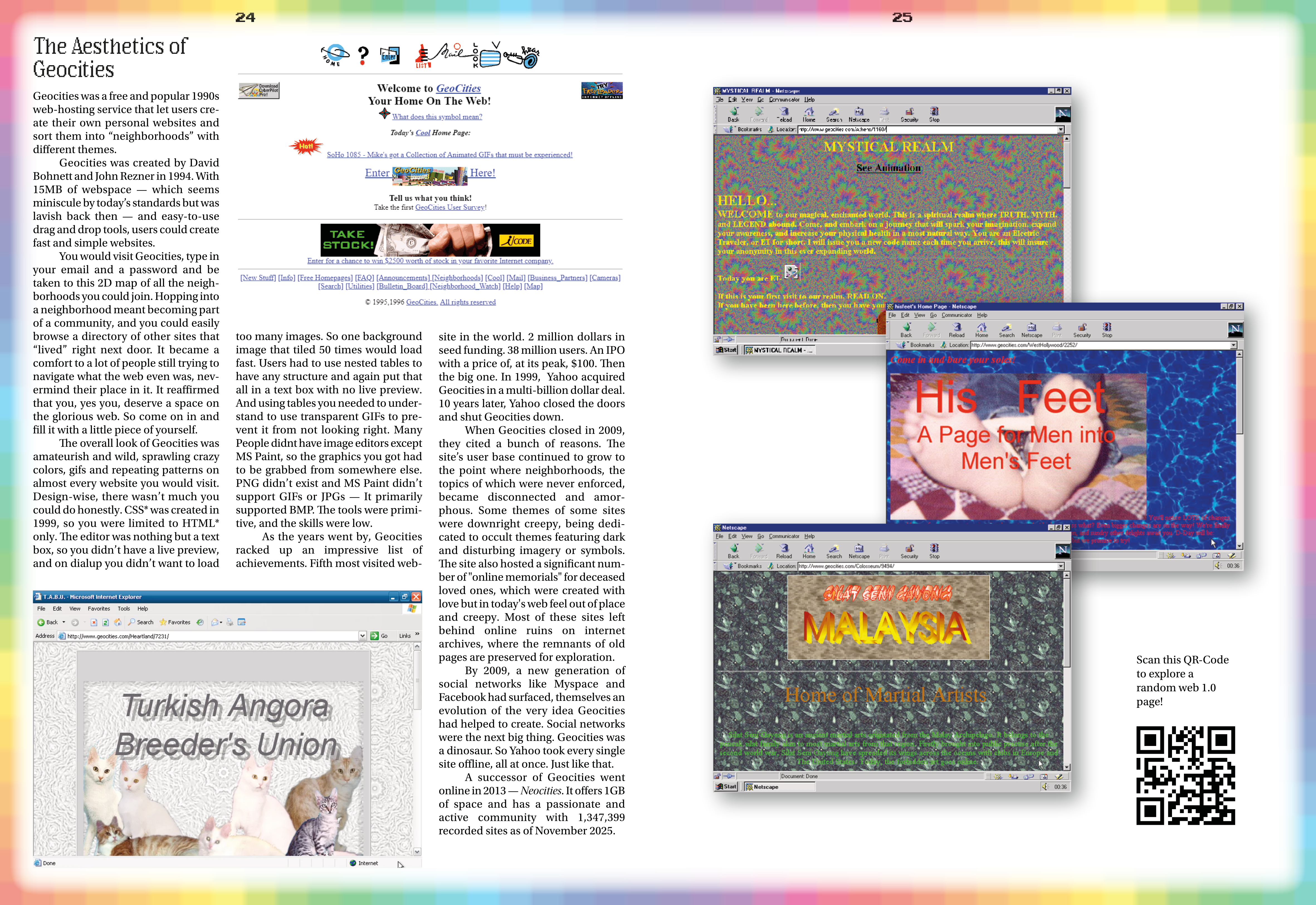 Aesthetics of Geocities spread